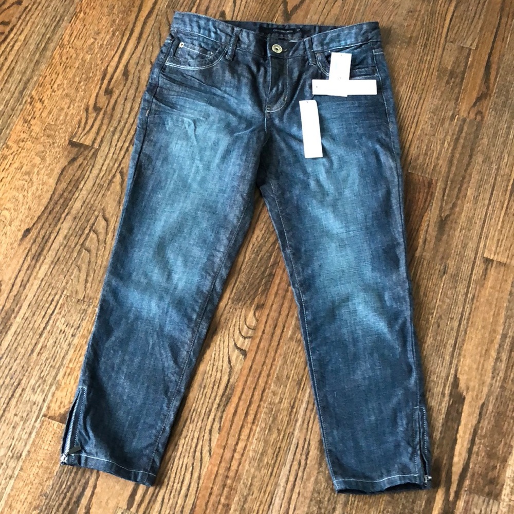 NWT CALVIN KLEIN crop jeans. Size 12 petite